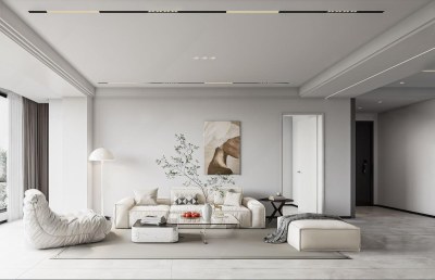 现代客厅3D模型下载